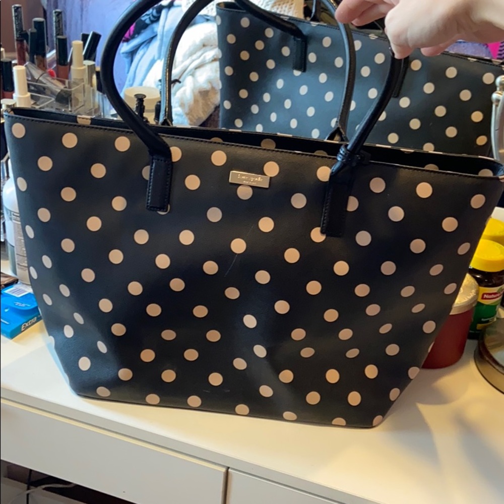 Kate spade pink polka dot tote